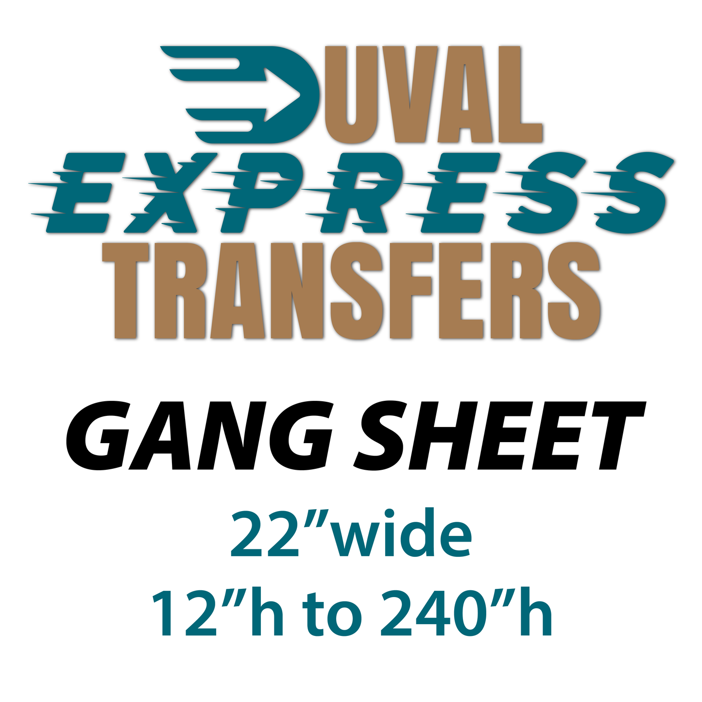 Duval Express Transfer Gang Sheets